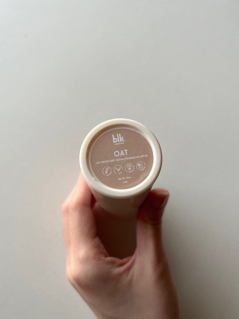 BLK Airy Serum Foundation (Oat) (Category: Makeup) located in Pasay City. Submitted by beansshop (Listing ID 1401630119, Image 3). Description: - shade Oat - swatched this once only RFS: wrong shade (for beauty products, I only sell brand new and swatched / slightly used only) MOD: Lalamove / Gogoexpress / J&T (every Wednesday drop off) MOP: GCash .