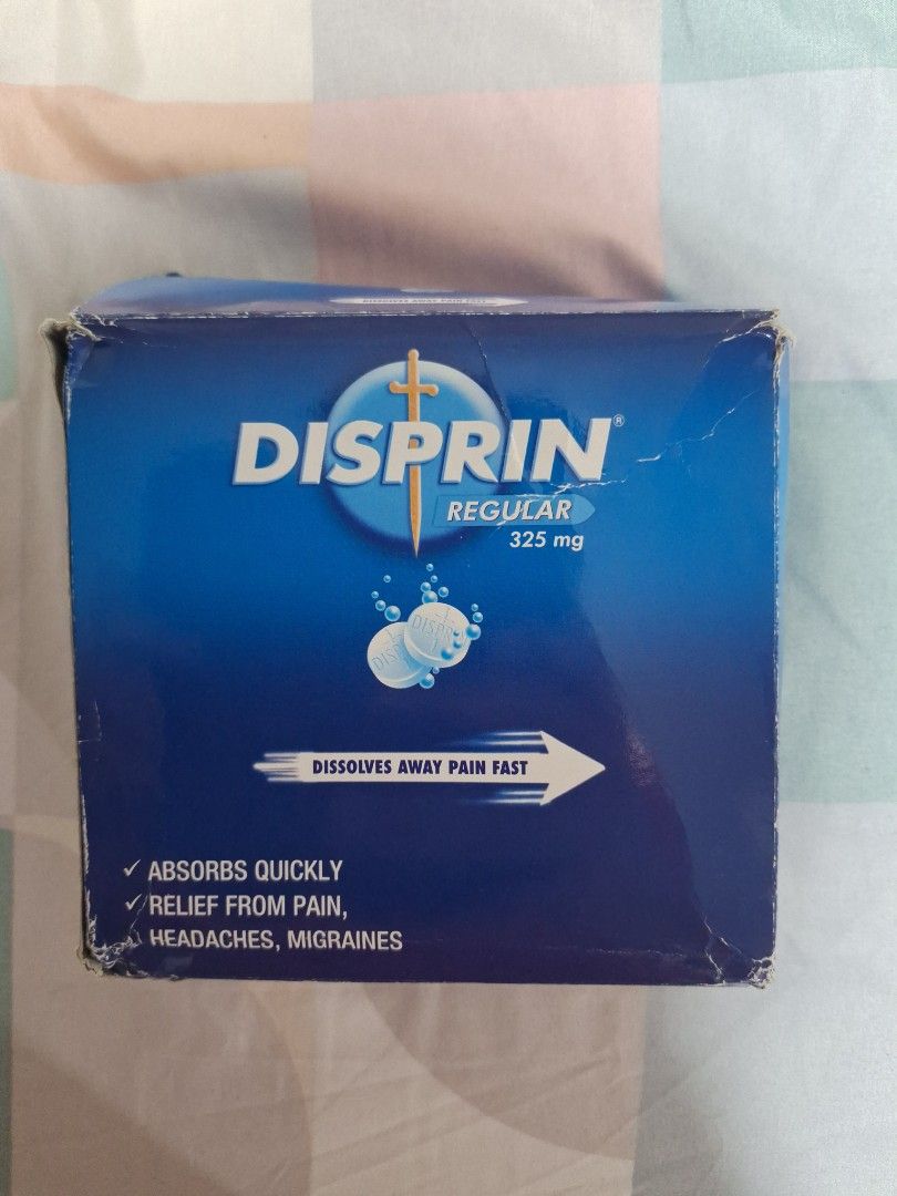 Disprin Regular 325mg - Pain Relief (full box 360 tabs), Health ...