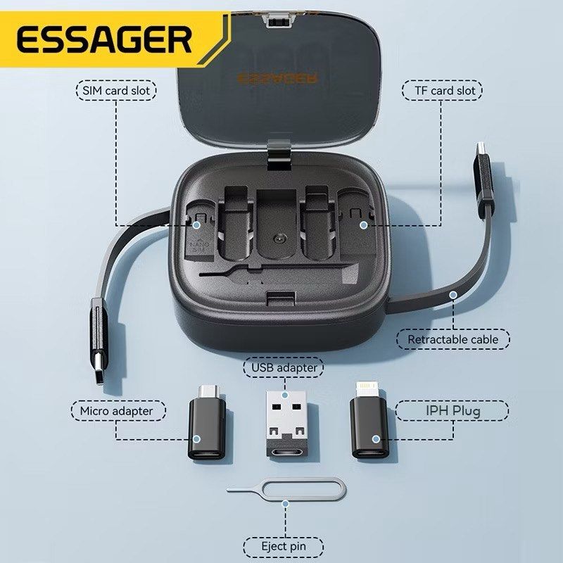 ESSAGER Multi-Function Adapter Kit (Category: Cables & Adaptors) located in Singapore. Submitted by blanc112 (Listing ID 1401577526, Image 1). Description: .