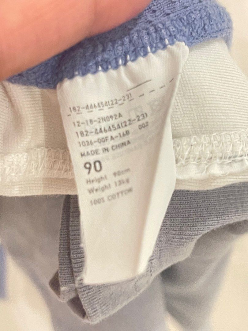 H&M Tank Tops Bundle - Size 90 (Category: Babies & Kids Fashion) located in Quezon City. Submitted by basicsandessentials (Listing ID 1401545085, Image 3). Description: -bundle of 3 -Blue & White (Uniqlo) Size 90 on tag -Gray (H&M) Size 2-4yrs on tag -No issues MOP:Bank transfer/ GCASH ❌No return, exchange or change of mind returns once item is shipped❌.