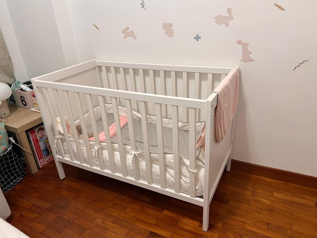 IKEA SUNDVIK Baby Cot Mattress White Excellent Condition