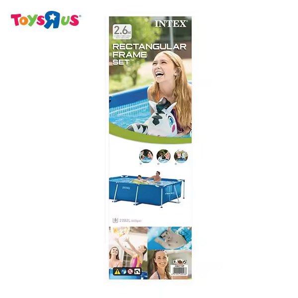 Intex Rectangular Frame Set Mini Pool (2.60 m x 1.60 m x 65 cm) (Category: Infant Playtime) located in Carmona. Submitted by sclosetcleanup (Listing ID 1401541298, Image 1). Description: Bought from Toysrus. Used 3 times. No flaws! Complete parts. Just a little dirty at the bottom and the pipes. .