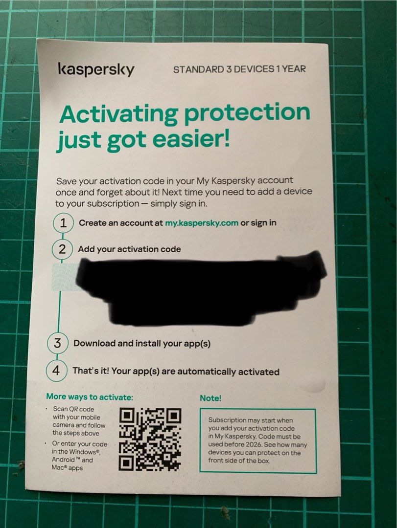 Kaspersky Standard 1 Device 1 Year Subscription (Category: Software) located in Muntinlupa City. Submitted by arisofcalico (Listing ID 1401650402, Image 3). Description: KASPERSKY STANDARD 2025 Antivirus Software Selling only for P500 Bought this software for three (3) PCs/devices. Used 2 for my laptops. I have 1 more available for 1 more PC or device Selling at lower price. P500 With original packaging and Validation Key & instruction sheet Curr