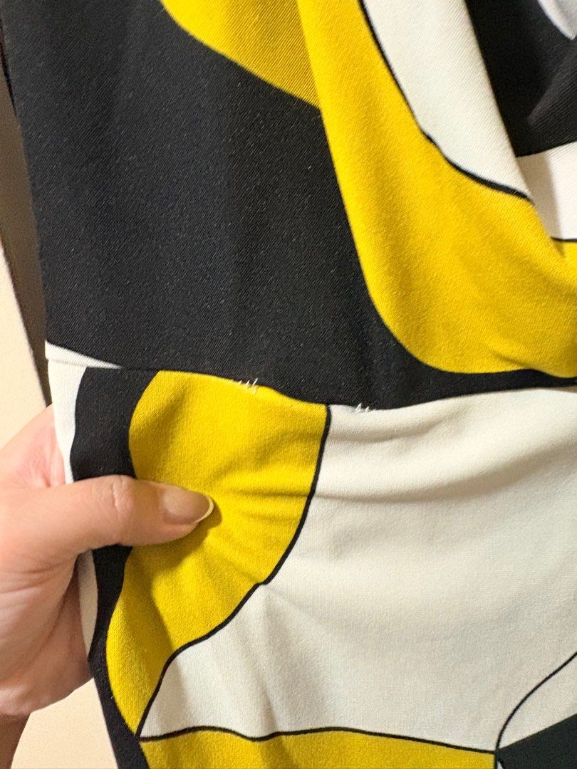 Geometric Cowl Neck Dress (Category: Dresses) located in Manila. Submitted by orion_declutter (Listing ID 1401655007, Image 3). Description: - Unique patterned dress - Made of polyester and polyurethane - Washable fabric - Designed for a height of 160cm - Fabric composition: 97% Polyester, 3% Polyurethane.
