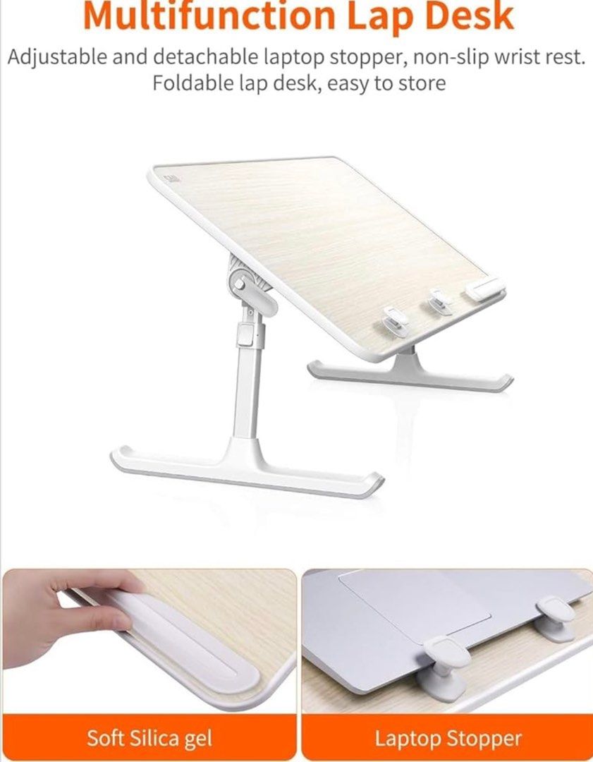 Laptop Bed Tray Table Adjustable Height & Angle (Category: Tables & Sets) located in Rosario. Submitted by mira33396 (Listing ID 1401577652, Image 1). Description: Decluttering for my Mental health (Please respect my pricing as I will be using the funds from my medication, thank you) Bought for: ₱2400 Selling price: P800 Location: Rosario Cavite MOD: lalamove or j&t -adjustable height and angle -with stopper -Very sturdy -high quality materials -