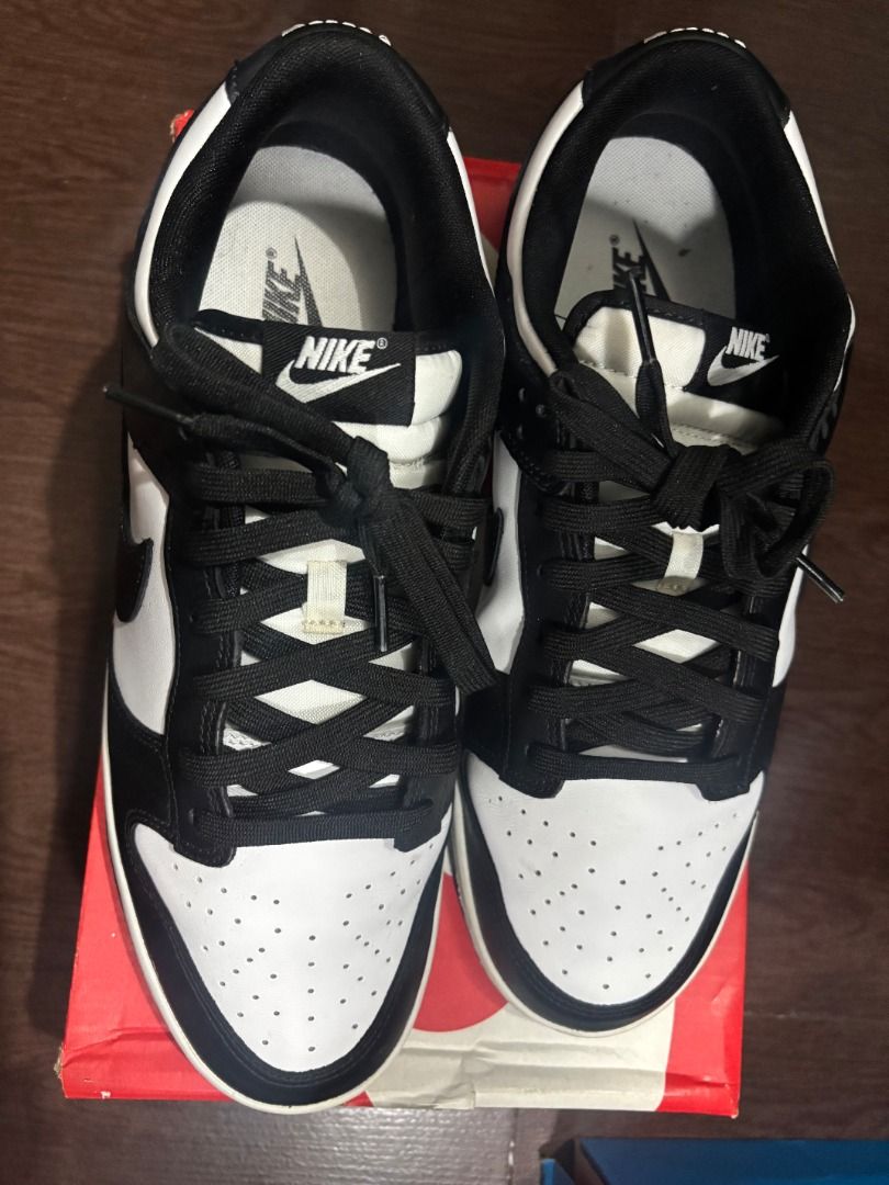 Nike Dunk Low Black White (Category: Sneakers) located in Pasay City. Submitted by edward1557 (Listing ID 1401530548, Image 1). Description: - Nike Dunk Low - Classic black and white colorway - Iconic Nike swoosh -like new - Includes original red and white box -wron twice.