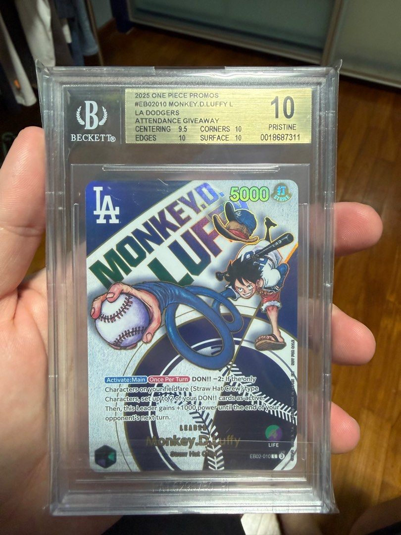 One Piece Monkey D. Luffy LA Dodgers Promo Card - BGS 10, Hobbies & Toys, Toys & Games on Carousell One Piece Monkey D. Luffy LA Dodgers Promo Card - BGS 10, Hobbies & Toys, Toys & Games on Carousell