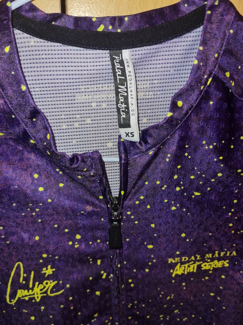 Pedal Mafia Jersey (Category: Activewear) located in Quezon City. Submitted by raymorph (Listing ID 1401596434, Image 3). Description: Purple. Artist Series. Size: XS. - Feels like size small. Can pass as new. Used 2x only. No Issues. RFS. Too many jerseys Color may be subject to change under different lighting conditions..