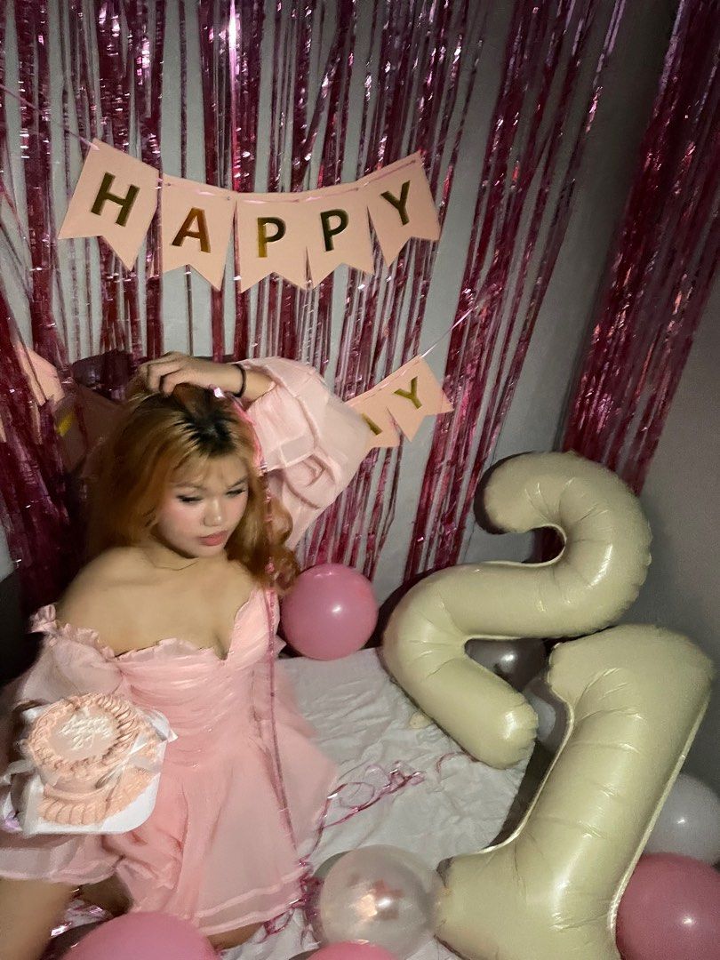 Pink Off-Shoulder Mesh Dress (Category: Dresses) located in Manila. Submitted by shezhenn (Listing ID 1401669069, Image 1). Description: Pink Debut Mesh Mini Dress Size L Waist<75 Used once Mop: gcash Mod: lalamove.