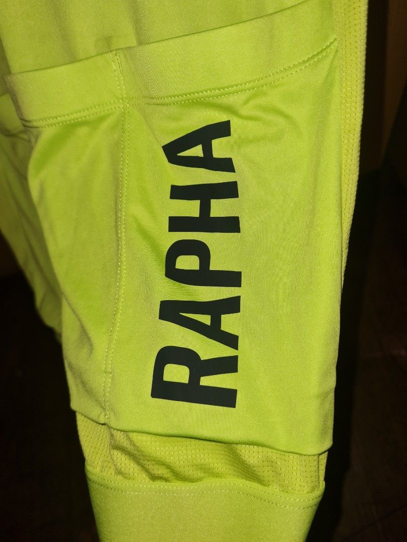 Rapha Pro Team (Category: Activewear) located in Quezon City. Submitted by raymorph (Listing ID 1401608241, Image 3). Description: Size Small. Super light stain at the back. Not visible, especially when worn. RFS. Too many jerseys. Color may be subject to change under different lighting conditions..