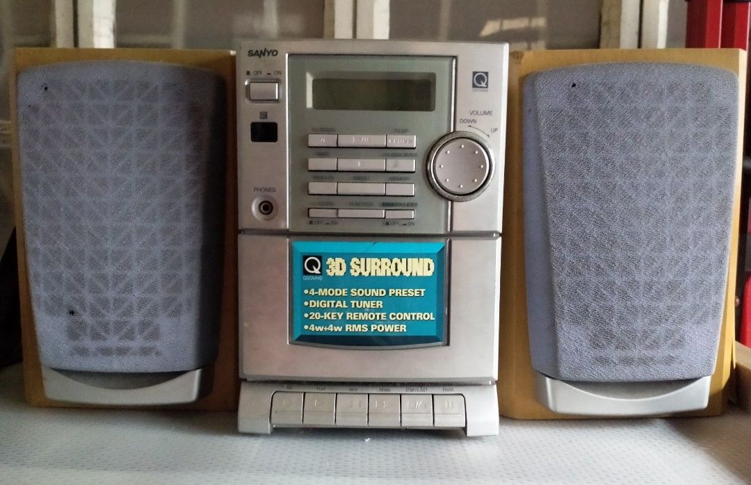 Sanyo Stereo System with 3D Surround (Category: Soundbars, Speakers & Amplifiers) located in Muntinlupa City. Submitted by pick.a.buks (Listing ID 1401574908, Image 1). Description: Hindi na po Nagana .