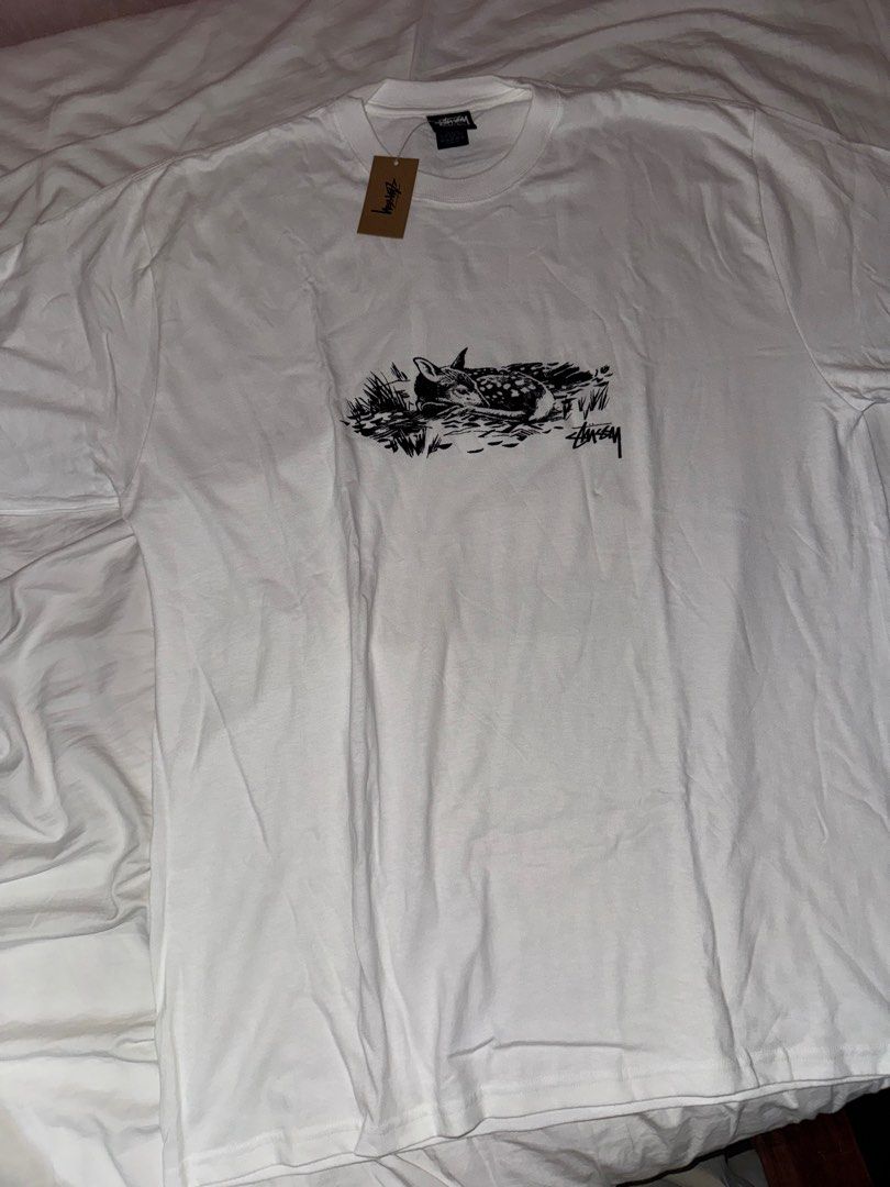 Stussy Fawn Tee (Category: Tshirts & Polo Shirts ) located in Manila. Submitted by prinsloo_ (Listing ID 1401582559, Image 3). Description: 10/10 condition with paperbag and receipt NON NEGO Bought this from Stussy Taiwan RFS: Size too big on me.