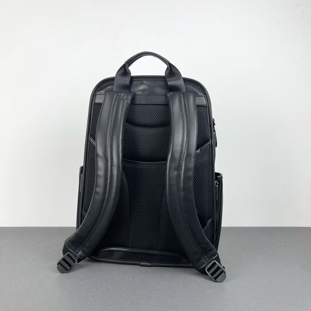 Tumi Alpha 3 T-Pass Leather Backpack (Category: Backpacks) located in Manila. Submitted by bagmaniaph (Listing ID 1401684605, Image 3). Description: Fabric: Ballistic weave. Cowhide trim. Padded laptop and tablet compartments. Fits most 15” laptops. TUMI Tracer®. Exterior and interior zip pockets. Adjustable shoulder straps..