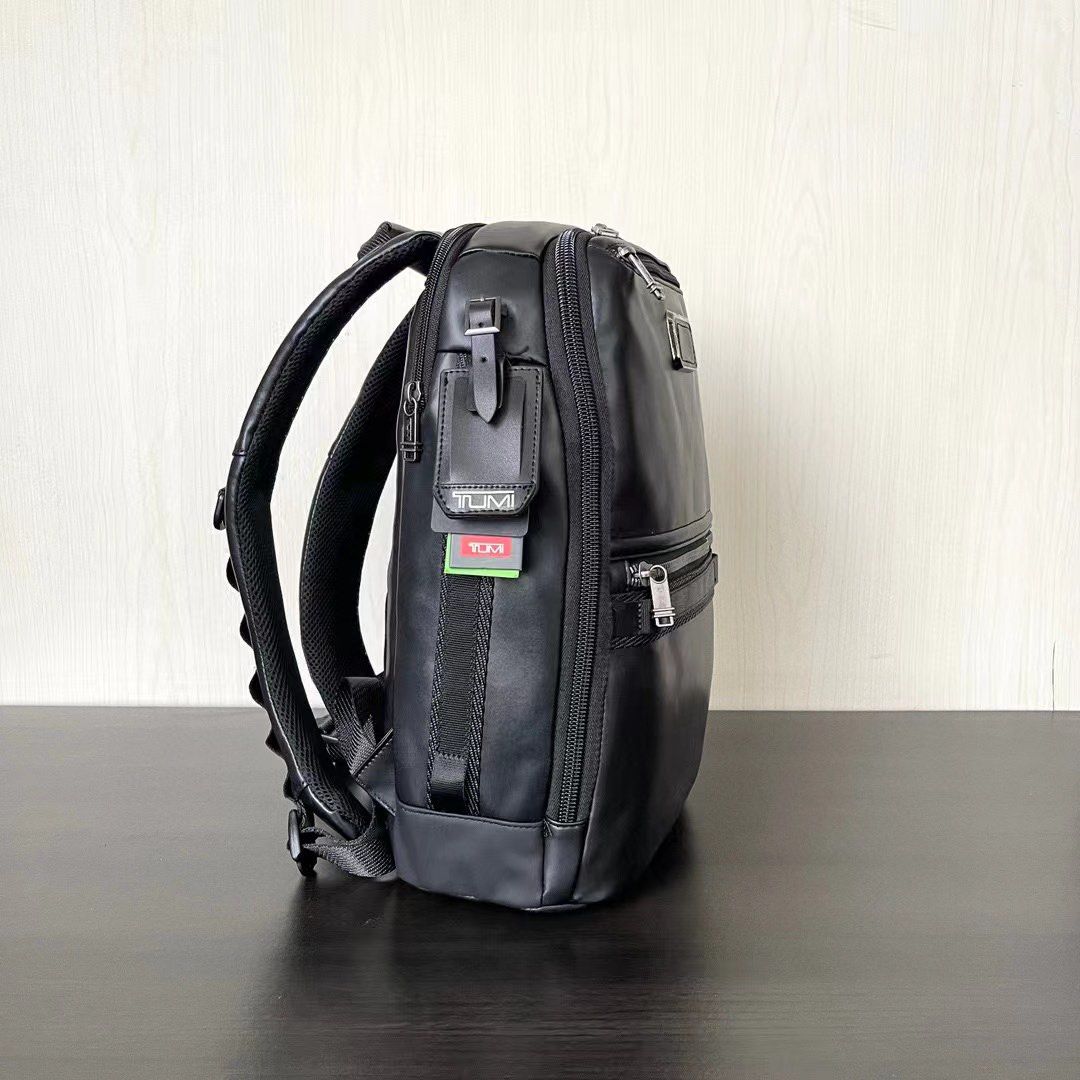 Tumi Alpha Bravo Dynamic Leather Backpack (Category: Backpacks) located in Manila. Submitted by bagmaniaph (Listing ID 1401685616, Image 2). Description: This is the Alpha Bravo Dynamic backpack. The Alpha Bravo collection embodies a utilitarian style through a minimalist lens. This black leather backpack is perfect for daily use. Featuring padded shoulder straps, the Dynamic backpack features internal room for your laptop..