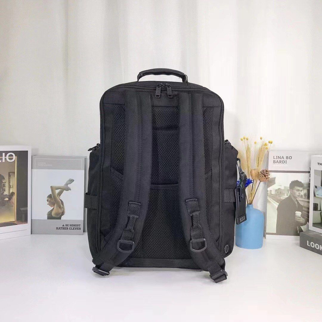 Tumi Alpha Bravo Sheppard Deluxe Laptop Backpack (Category: Backpacks) located in Manila. Submitted by bagmaniaph (Listing ID 1401687800, Image 2). Description: This impressive Sheppard deluxe backpack has a bevy of interior and exterior organizational pockets as well as dedicated space for a laptop, iPad and other digital essentials. Exterior pockets include a waterproof pocket for a water bottle or umbrella. Made from an exceptionally durable f