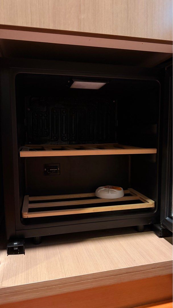 Tylr Wine Cooler (Category: Refrigerators and Freezers) located in Taguig. Submitted by peanutbutterlove (Listing ID 1401637094, Image 3). Description: TYLR 17 Bottle Compressor Wine Cooler Specifications Model No.: TYL-KWS17 Rated Voltage: 220-240V 60Hz Rated Current: 1A Rated Power: 90W Climate Type: ST Total Effective Volume: 43L Refrigerant Charge: R600a/25g Gross Weight: 24.5 k Net Weight: 23 kg Item Dimension: 48 x 43 x 50.8 cm Features - 1