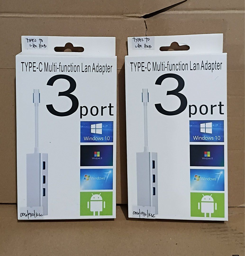 Type C Multifunction Lan Adaptwr with 3 USB 1 Lan rj45 (Category: Cables & Adaptors) located in Manila. Submitted by mxrx_ (Listing ID 1401626467, Image 3). Description: .