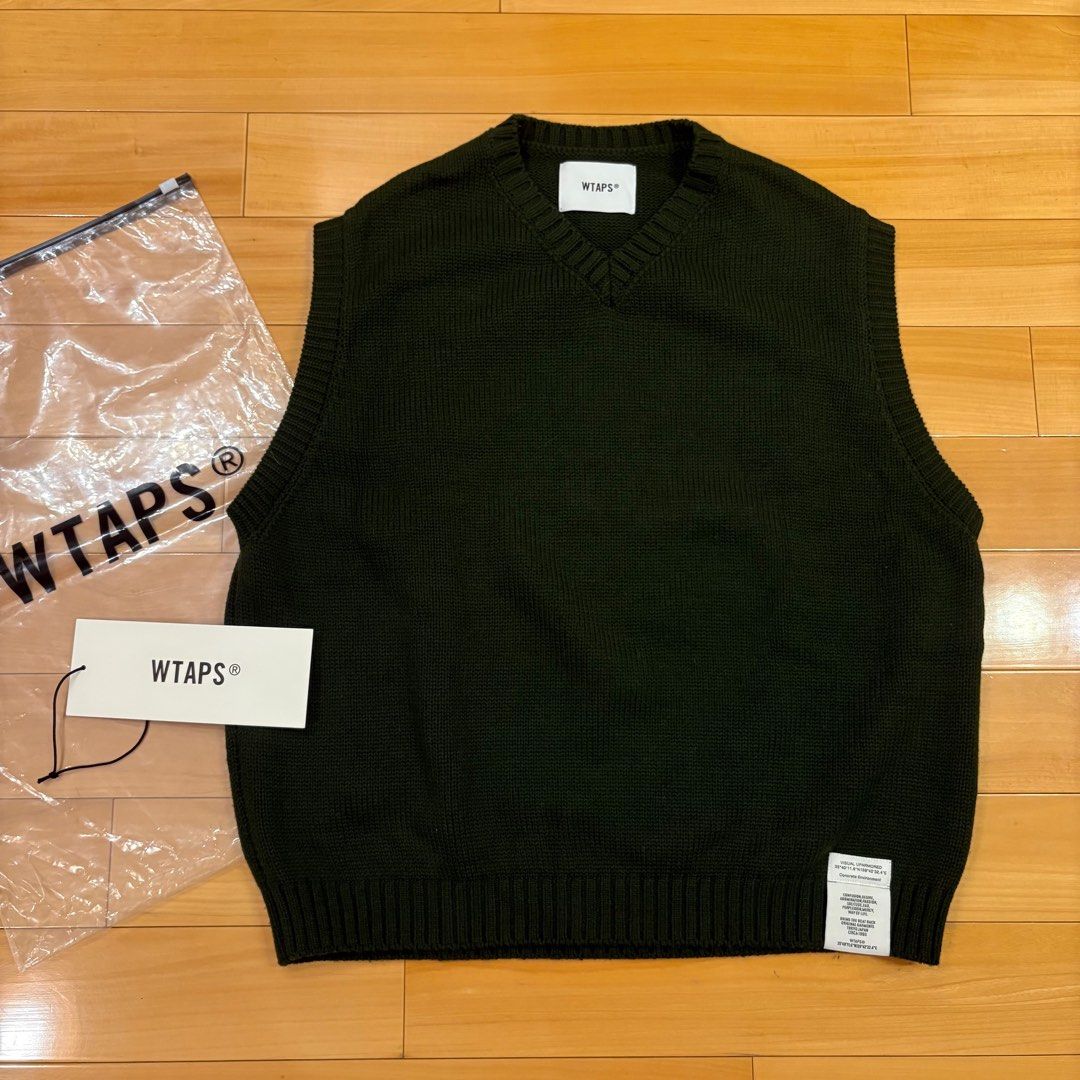 WTAPS 22AW DITCH ニットベスト 黒 01 定価20900円