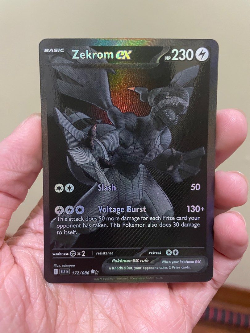 Zekrom EX BWR #172 Eng (Pokemon Black Bolt), Toys & Collectibles