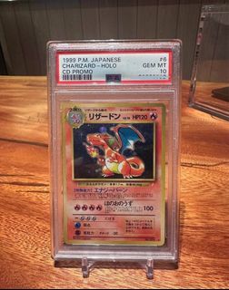 PSA 10 Gem Mint Charizard Holo Let's Trade Please 20th Pokemon CD