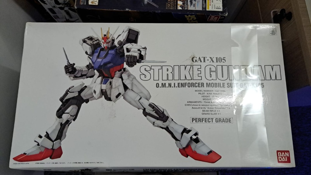 全新 2 盒殘 Bandai PG GAT-X105 Strike Gundam O.M.N.I Enforcer Mobile Suit ...