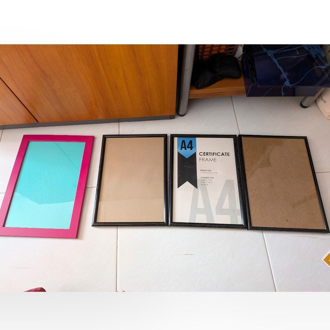 A4 Frames - Assorted Sizes and Colors, Furniture & Home Living, Home ...