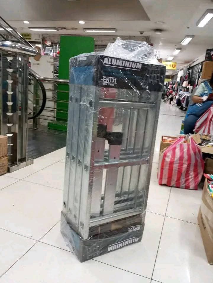 Aluminum multi purpose ladder (Category: Ladders & Steps) located in Manila. Submitted by saguittarian06 (Listing ID 1403315762, Image 3). Description: 3.7 M LADDER SIZE ：100 CM X 38 CM（FOLDED） 📌GOOD QUALITY ✅NEW ARRIVAL.
