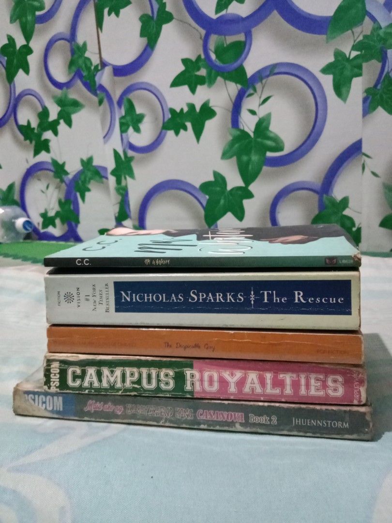 Assorted Wattpads books Bundle Sale (Category: Storybooks) located in Las Pinas. Submitted by jizchielaaa (Listing ID 1403377715, Image 1). Description: Assorted books Bundle of 5 books - Mr. Whatever by C.C - The Rescue by Nicholas Sparks - The Despicable Guy by Shirlengtearjerky - Campus Royalties by purpleyhan - Maid ako ng Ex-boyfriend kong casanova Mod: Gogoexpress,Lbc,Lalamove Mop: Gcash or Maya.