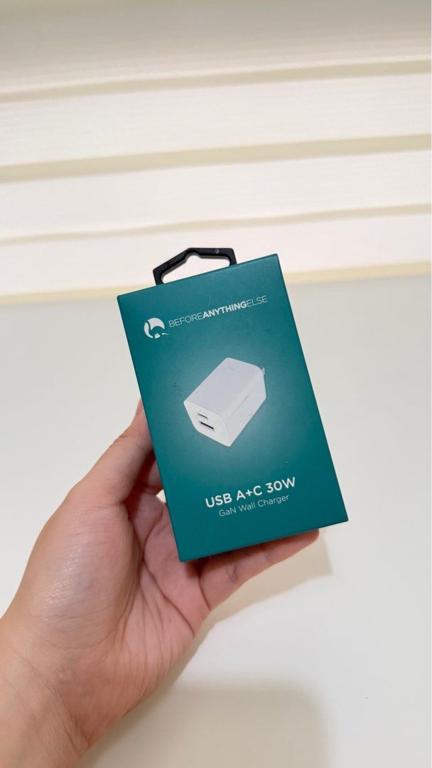 Before Anything Else USB A+C 30W Wall Charger (Category: Chargers & Cables) located in Cainta. Submitted by chickenmamidoodle (Listing ID 1403306838, Image 1). Description: Brandnew and sealed Original Onhand ready to ship.