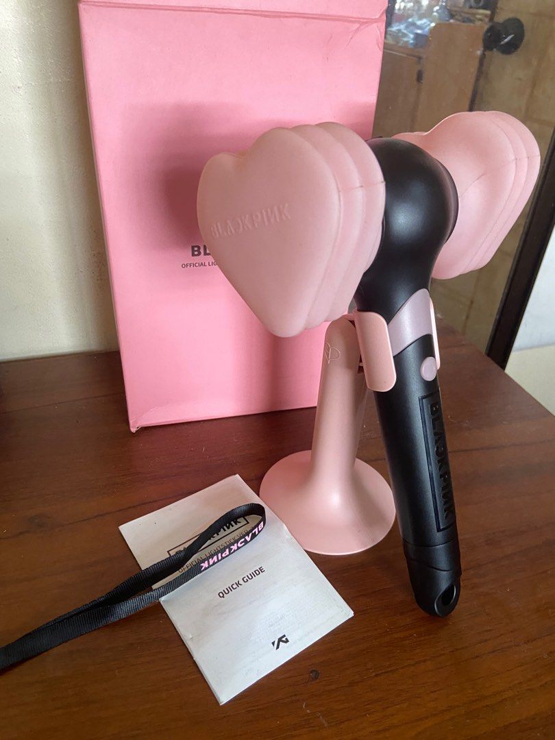 BLACKPINK lightstick Lim Edition Ver 2 Hammerbong (Category: K-Wave Merchandise) located in Navotas City. Submitted by serenesorts (Listing ID 1403292326, Image 1). Description: This is an Authentic Lightstick Can do meet up around navotas city this is ver 2 limited edition Working condition 10/10 Box Condition 8/10 can connect to app, checked it already. rfs: got stock lang sa drawer ko, and i got two of this i can arrange meet up during concert