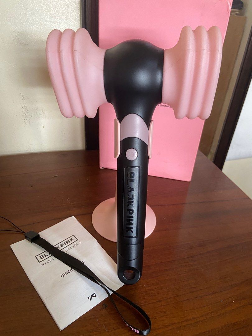 BLACKPINK lightstick Lim Edition Ver 2 Hammerbong (Category: K-Wave Merchandise) located in Navotas City. Submitted by serenesorts (Listing ID 1403292326, Image 3). Description: This is an Authentic Lightstick Can do meet up around navotas city this is ver 2 limited edition Working condition 10/10 Box Condition 8/10 can connect to app, checked it already. rfs: got stock lang sa drawer ko, and i got two of this i can arrange meet up during concert