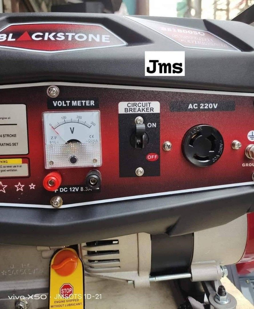 Blackstone generator (Category: Everything Else Others) located in Manila. Submitted by saguittarian06 (Listing ID 1403291016, Image 2). Description: Blackstone generator 1800 wtts This can be used for fan, light, charger and washing.