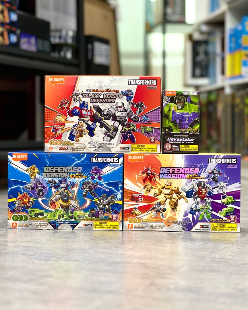 北角門市現貨 Blokees Transformers Defender Version Devastator Kits Combining ...