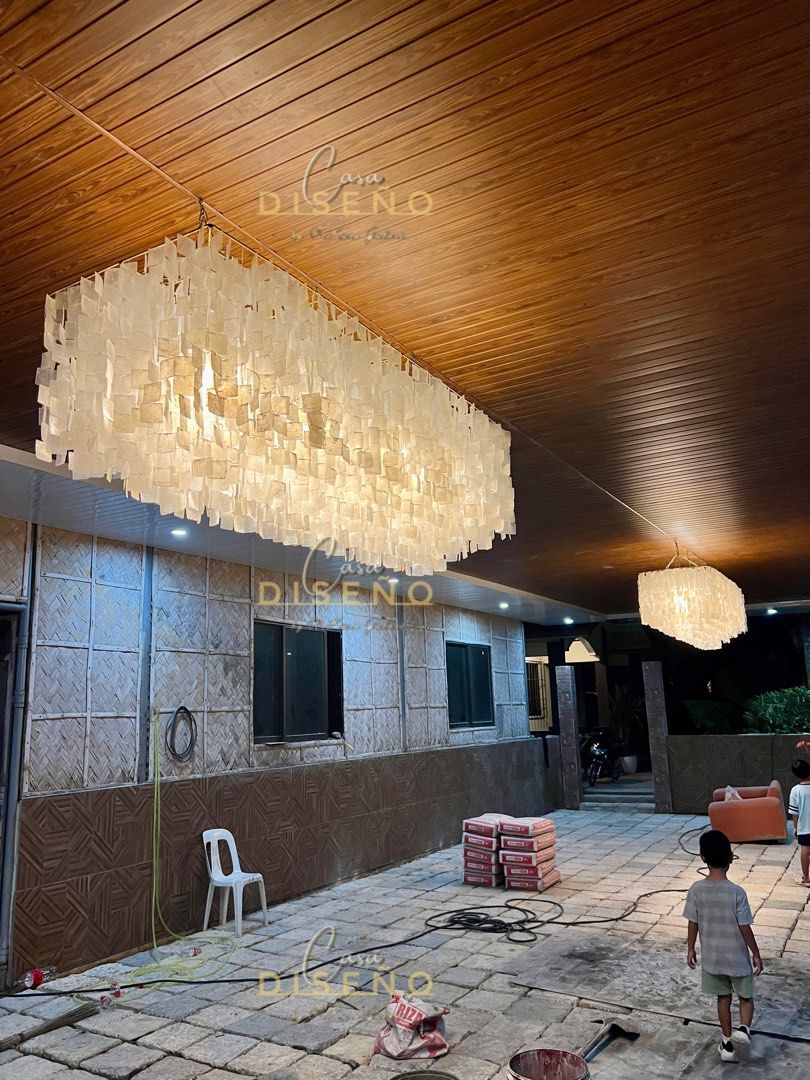 Capiz Light Chandelier (Category: Lighting) located in Caloocan City. Submitted by casadisenyo (Listing ID 1403362387, Image 2). Description: Pre order/made to order We customize any design and size We are direct manufacturer of Capiz Chandeliers Message me for quotations and inquiries!.