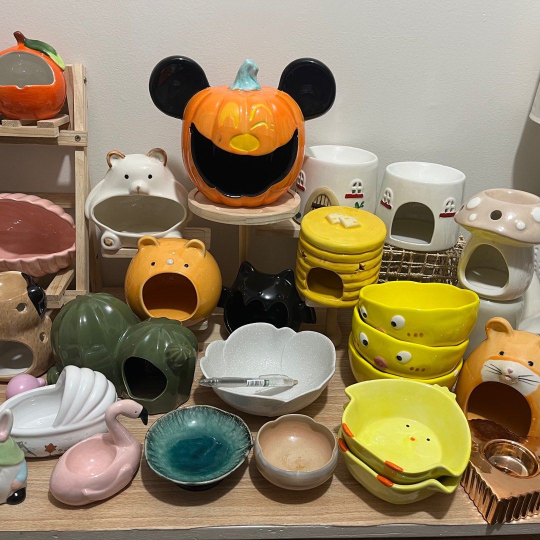 Ceramic Hamster/Small Pet Hideouts and Bowls (Category: Homes & Other Pet Accessories) located in Taguig. Submitted by hedgecrafter (Listing ID 1403292478, Image 3). Description: Ceramic Hides for Hamster Hedgehogs.