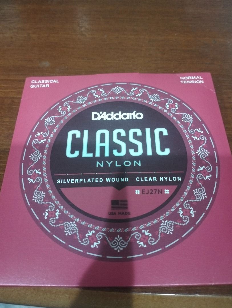 Classical guitar strings (Category: Music Accessories) located in Singapore. Submitted by jd8588 (Listing ID 1403339713, Image 1). Description: Brand New in package 6 nylon strings full set Selling at 9 dollar Pm for details .