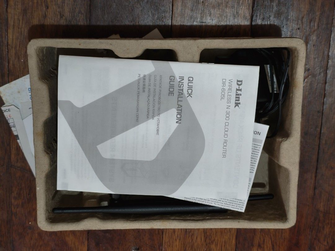 D-Link N300 Cloud Router (DIR-605L) – Fully Reset & Working Great (Category: Networking) located in Manila. Submitted by josiahwards (Listing ID 1403252459, Image 3). Description: Wi-Fi speed: Up to 300 Mbps (2.4 GHz band) Access page: 192.168.0.1 Default login: Username admin, password is blank Condition: Used, still working perfectly Includes: Router unit Power adapter Original papers inside the box (Note: no ethernet cable included) Wi-Fi name