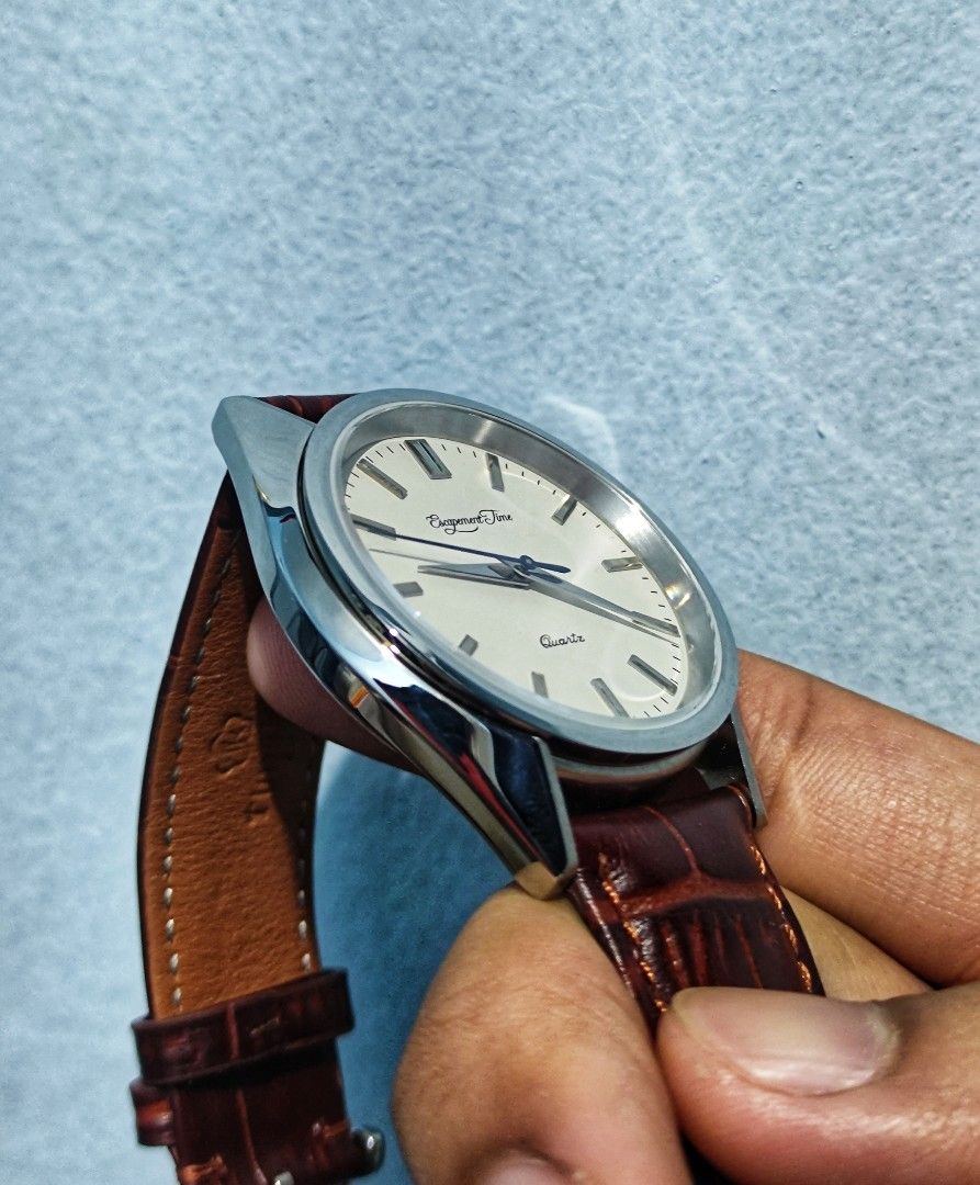 Escapement Time Sapphire Glass Quartz VH31 (Category: Men's Watches) located in Malabon City. Submitted by daywalker14 (Listing ID 1403271202, Image 3). Description: Forsale Only Escapement Time Sapphire Glass for only P3,699 Bought it for P 6k + Condition *9.5/10 *Used twice only *With plastic pa yung back cover Inclusion *Watch with genuine leather strap *Box Specs *40mm case *20mm strap *Seiko VH31 quartz movement (sweep like automatic) *Sapph