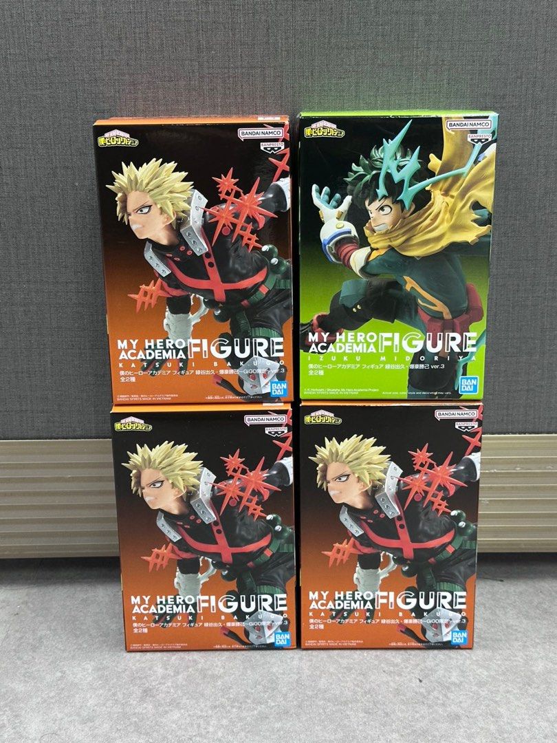 GIGO 日本限定‼️‼️ 我的英雄學院 Figure 爆豪勝己 綠谷出久 放長闊盒 標準盒, 興趣及遊戲, 玩具 & 遊戲類 - Carousell