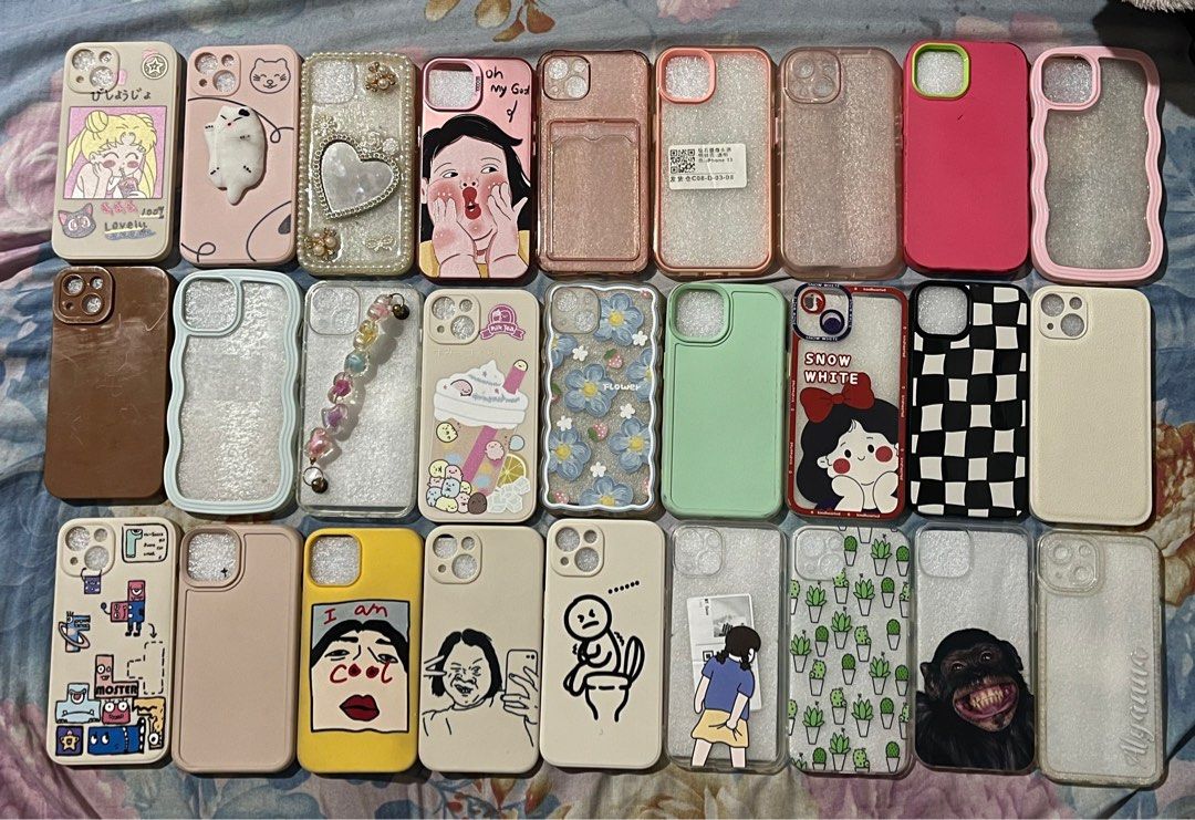 Iphone 13 cases (Category: Cases & Sleeves) located in Pasig City. Submitted by skydecluttering (Listing ID 1403359001, Image 1). Description: please message me for the price cases ranges from 40-100 pesos only.