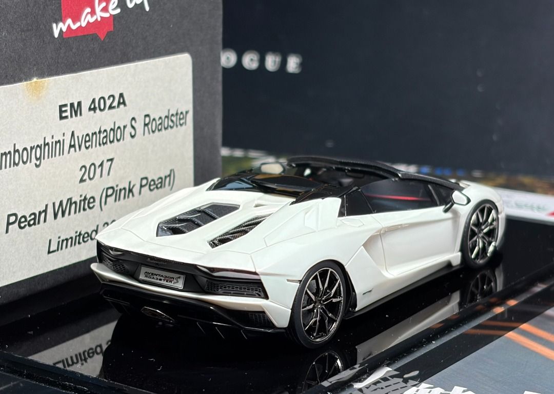 Make up 1/43 Eidolon Lamborghini Aventador S Roadster White Pink