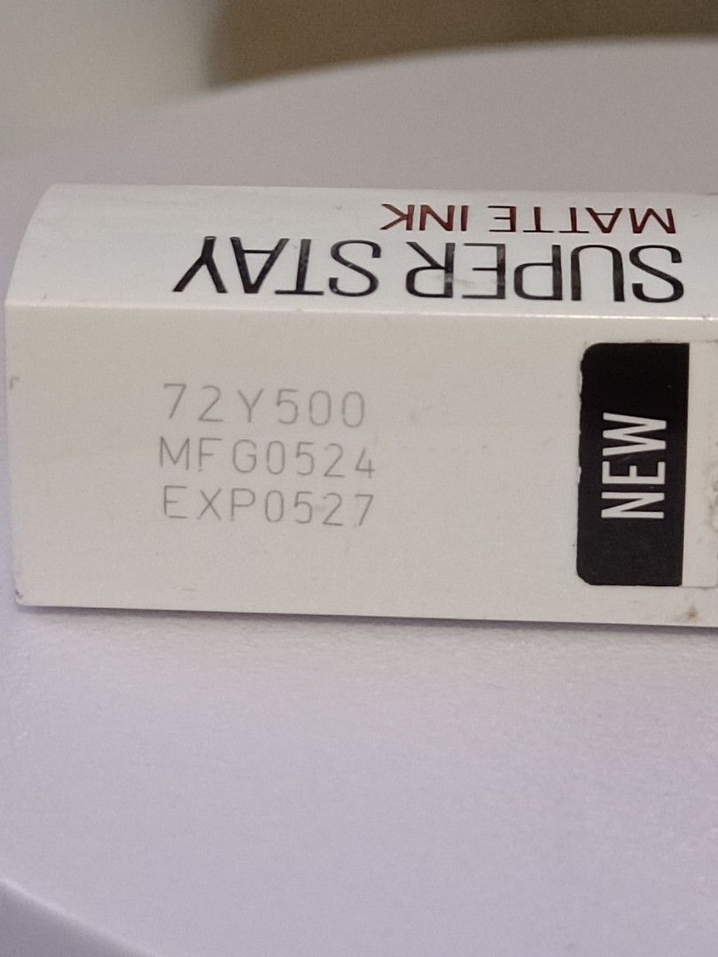 Maybelline Super Stay Matte Ink - Ruler 80 (Category: Makeup) located in Rodriguez. Submitted by applepink07 (Listing ID 1403370377, Image 3). Description: for free when you buy any Victoria Secret - Used Maybelline Super Stay Matte Ink - Ruler 80 - Matte finish lipstick - Volume: 5.0ml / 0.17 fl.oz - Expiry Date: May 2027 80% left.