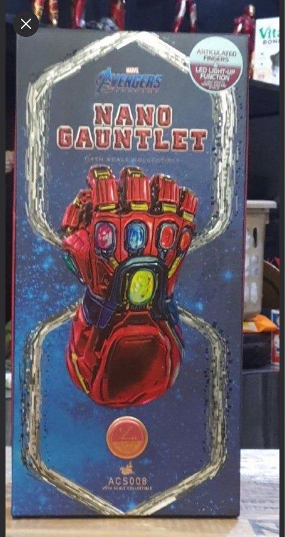 Nano Gauntlet Infinity War Hot Toys (Category: Figurines & Statues) located in Quezon City. Submitted by shophottoys (Listing ID 1403386783, Image 1). Description: Nano Gauntlet Infinity War Hot Toys 1/4 scale BIB Drop offers willing to negotiate.