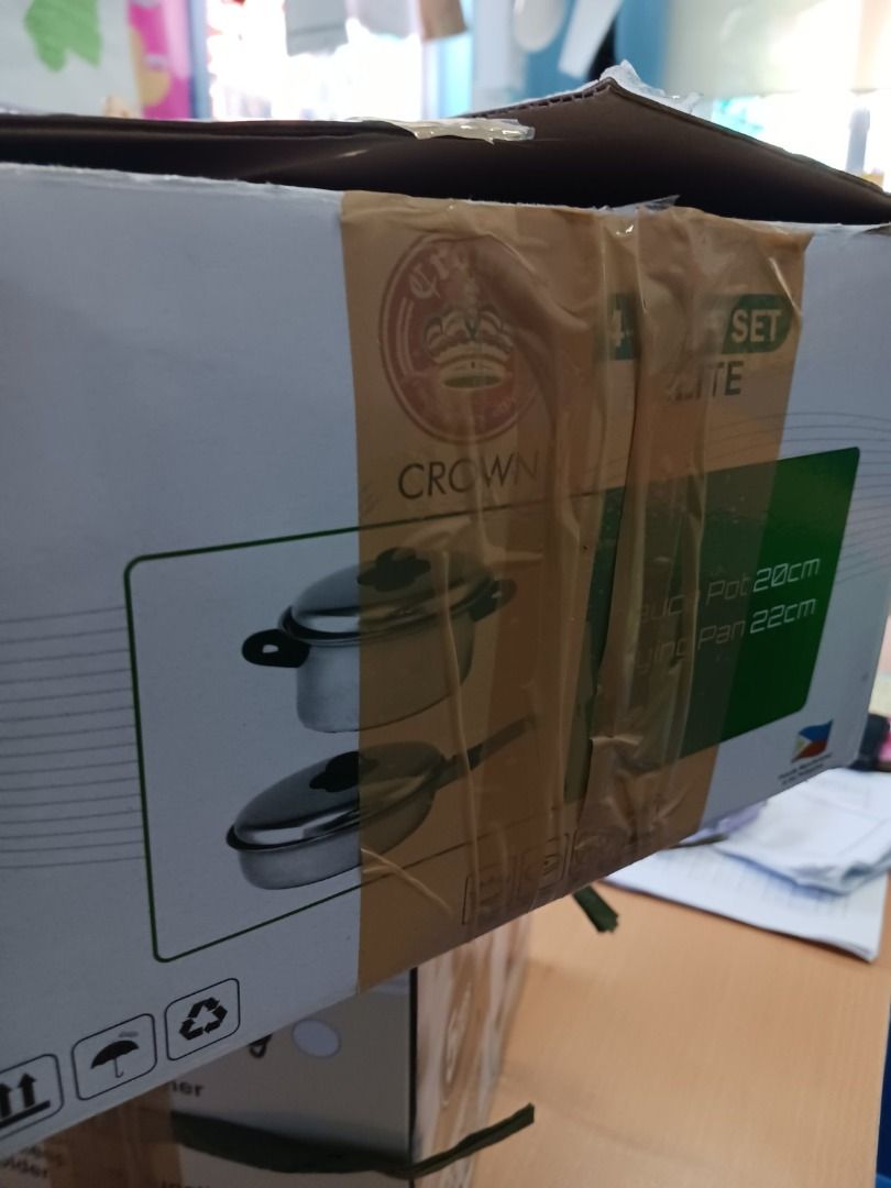 new! cookware set: pots & pan | crown 4-piece set elite (Category: Cookers) located in Quezon City. Submitted by short.giraffe (Listing ID 1403376213, Image 3). Description: new! crown 4-Piece elite cookware set stainless steel: pot and pan .