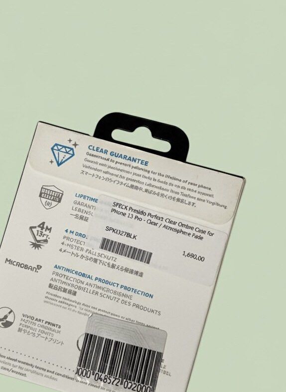 Original Speck For iPhone 13 Pro (Category: Cases & Sleeves) located in Makati City. Submitted by dave.msn_gdgt (Listing ID 1403416732, Image 2). Description: 100% Original Mall Pull Out (PowerMac) Brandnew Note: Kindly message me for the design and pictures, kapag hindi ako maka reply means max quota na here at carousel, you can contact me via SMS 09204843508 or instagram at @d.jzlp.
