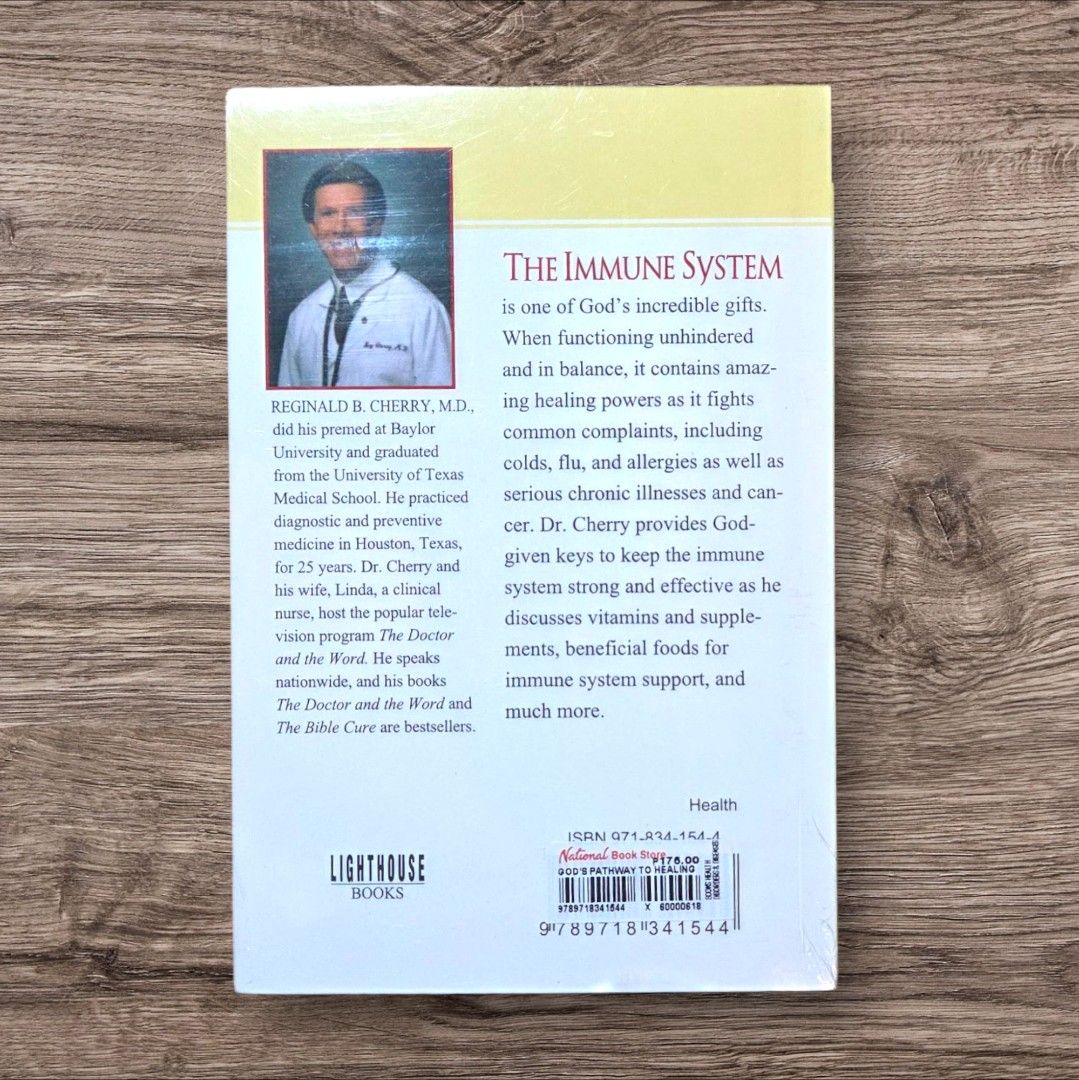 PHP 89 only! God's Pathway to Healing: The Immune System (Category: Religion Books) located in Manila. Submitted by womensphstuff (Listing ID 1403352632, Image 2). Description: Dr. Reginald Cherry's God's Pathway to Healing: The Immune System teaches that a weakened immune system is reversible through a combination of faith, prayer, and practical health measures. As a medical doctor, Cherry provides readers with biblical principles alongside natu