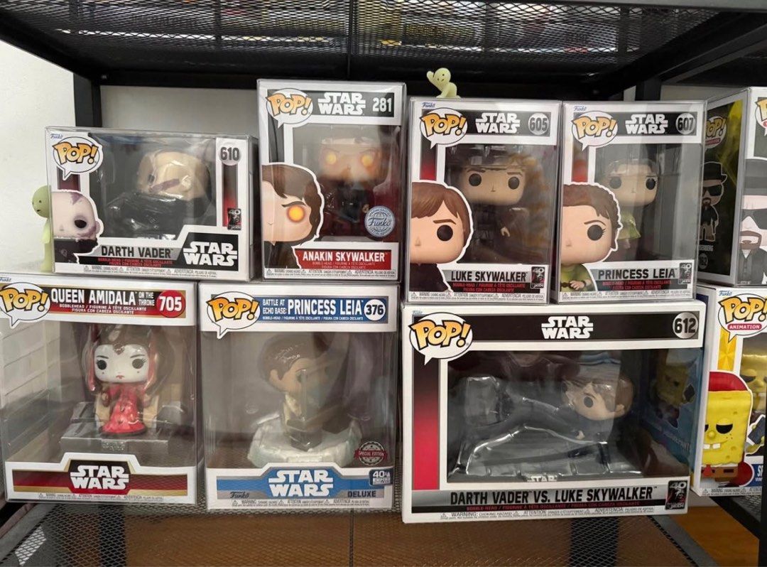 Random Funko Pop! (Category: Designer & Blind Box Toys) located in Quezon City. Submitted by endmsg (Listing ID 1403366794, Image 2). Description: PLEASE SEE LAST 2 PHOTOS FOR THE PRICES. All Funko Pops come with boss protectors. All are NOOB..