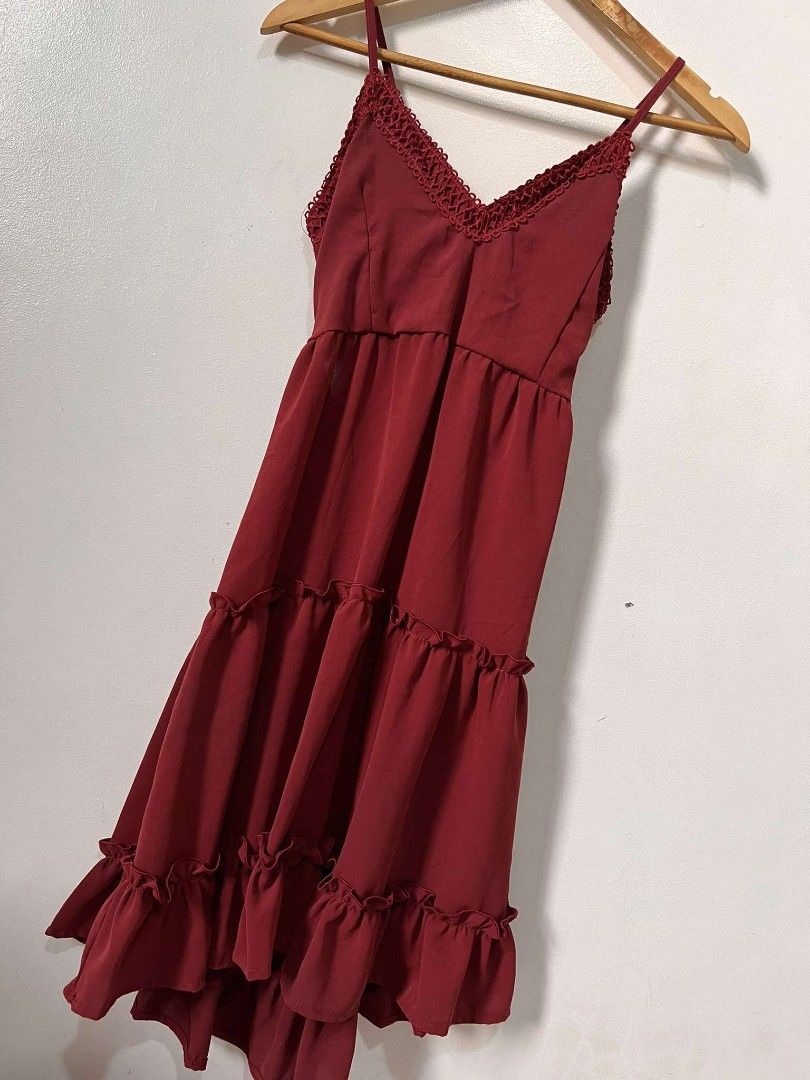 Ribbon back dress (Category: Dresses) located in Trece Martires City. Submitted by somecallitswagger (Listing ID 1403295650, Image 3). Description: Ribbon back tie ruffle dress good as new (excellent condition) S-M.