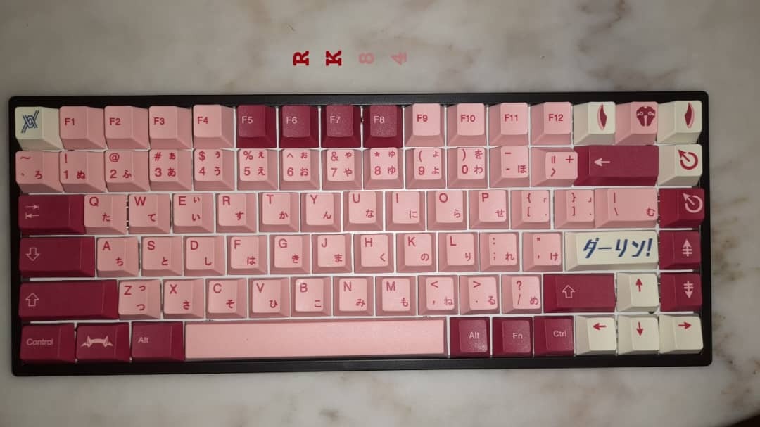 RK84 Keyboard With Custom Darling In The Franxx Keycaps, Computers ...