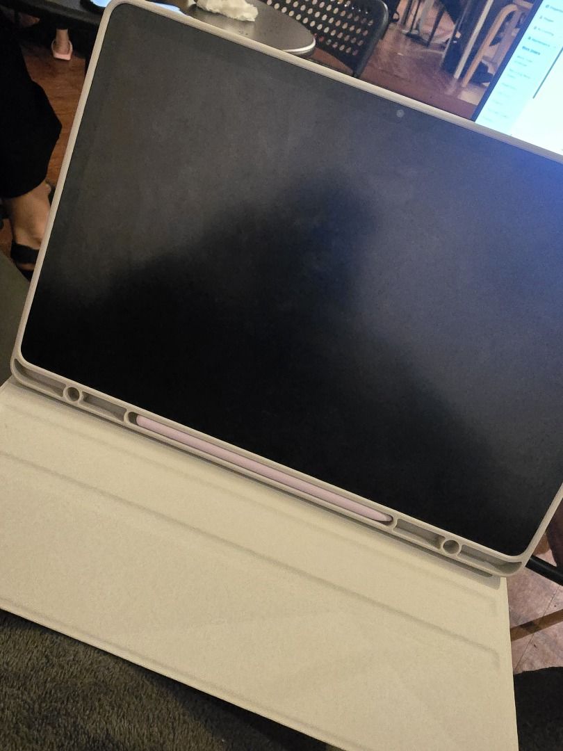 Samsung Tablet S9 Fe+ 5g (Category: Android) located in Caloocan City. Submitted by furfriend (Listing ID 1403411954, Image 2). Description: Selling my Samsung Tab S9 Fe+ 5g Bought at official Samsung Store for 38,000 Receipt available Inclusions : Unit itself (Hydrogel Paperlike Screenprotector) Original Box SPen 99% Smooth, (Lady-Owned) No dents/no scratches Mainly used for watching only Freebies : Tablet Pouch 1x Newly Bought Tablet case 1x Ex